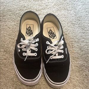 Vans Classic Black and White Canvas Shoes
